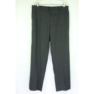 HPI Signature Collection Mens Dress Pants Flat Front Gray 38 x 34